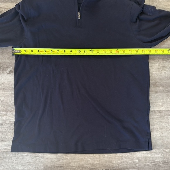Cutter & Buck‎ Navy Quarter Zip Pullover Logo'd Large Pre-owned Pima Cotton - Picture 4 of 9